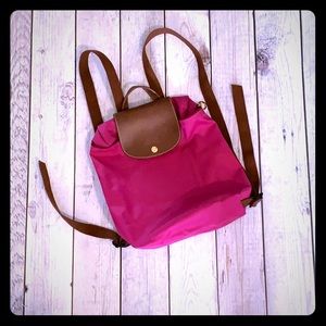 Hot Pink Longchamp Backpack